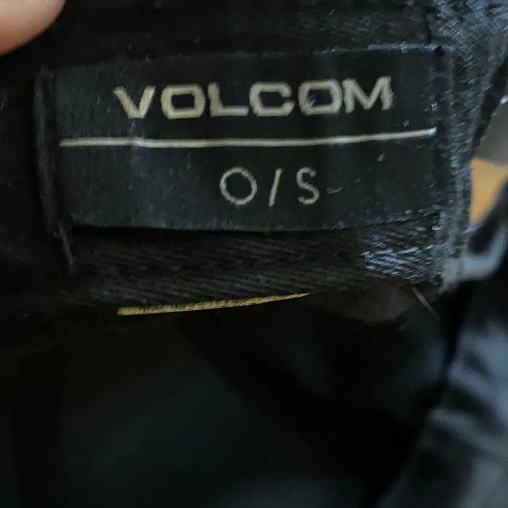 Volcom Black Logo adjustable snapback Cap